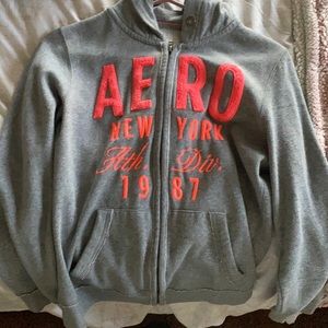 Aero zip grey zip up